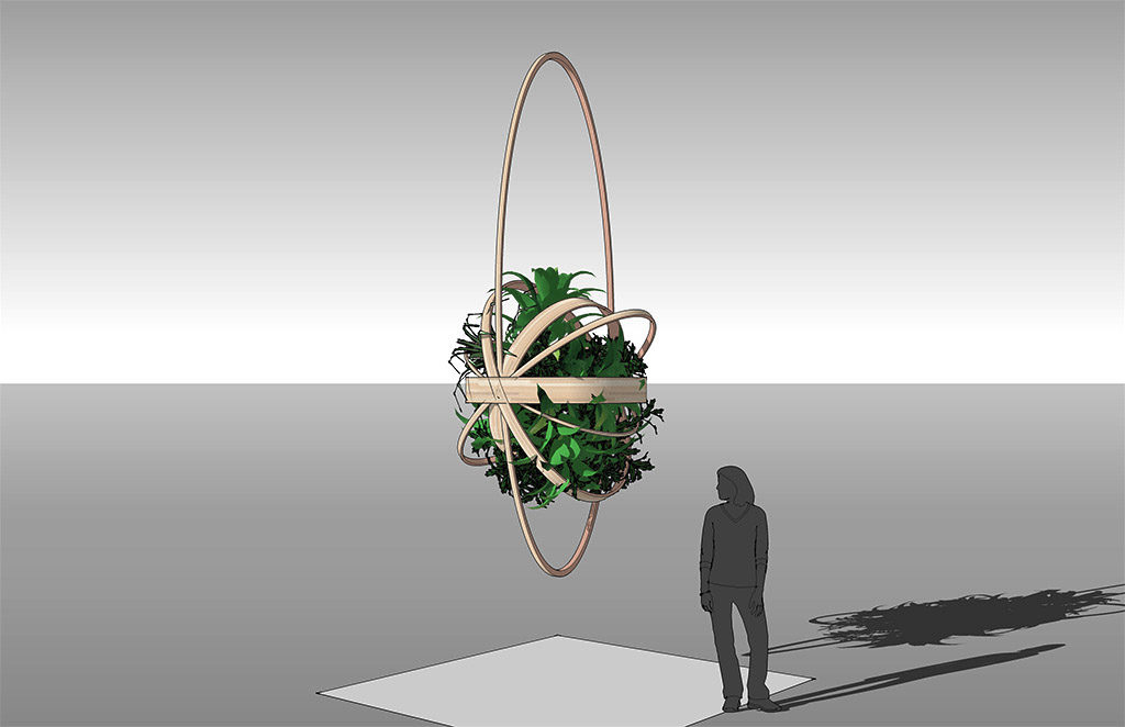 Suspension Galaxie Eugène, vue 3D du projet